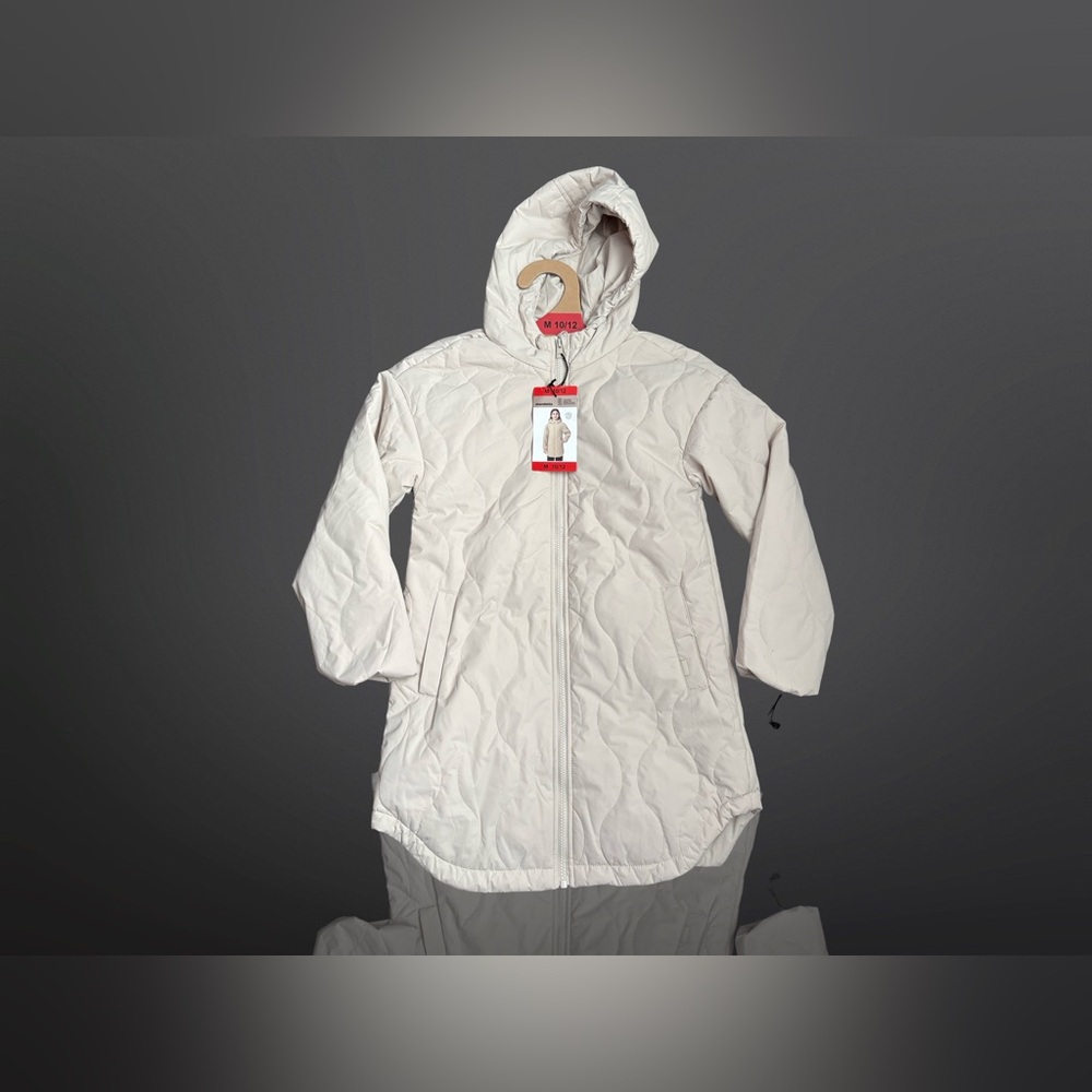 Mondetta Youth Quilted Jacket Size Medium 10/12 Color Beige